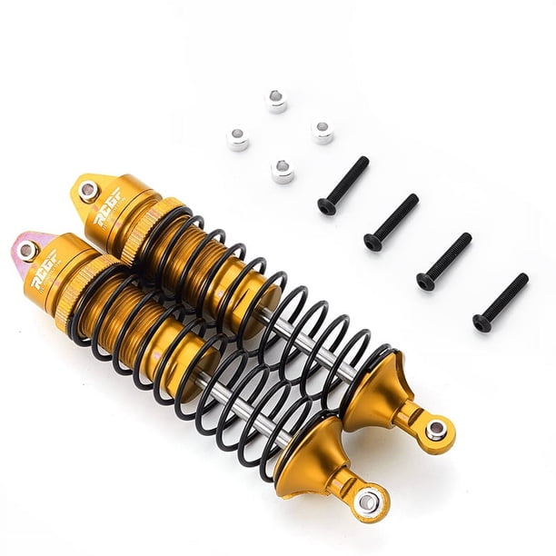 Amortiguador trasero de aleación de aluminio Bewildely 1/10 2 uds dorado para SLASH 4x4 RC