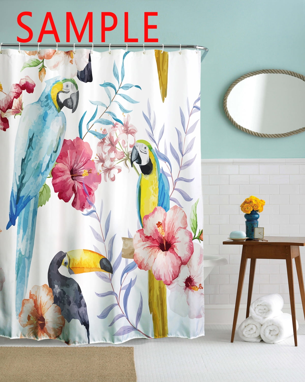 Periodic Table of Elements Waterproof Polyester-Fabric Bathroom Shower Curtain