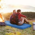 thumbnail image 2 of Goplus Folding Sleeping Pad, Self Inflating Camping Mattress with Carrying Bag Blue, 2 of 10