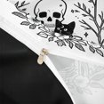 thumbnail image 5 of Homewish Halloween Skeleton Twin Duvet Cover, Black Cat Twin Bedding, Black White Gray, Black Reversible 2pcs, 1 Duvet Cover and 1 Pillowcase, 5 of 7