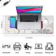 thumbnail image 5 of Long Mouse Pads for Desk,Blue Boho Abstract and Plant Pattern Desk Mats on Top Of Desks, Desk Mouse Pad Extra Large with 3mm Non-Slip Base and Stitched Edge for Gaming,Office,Work,Home 31.5"x11.8", 5 of 6