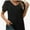 Black, variant on Womens Summer Casual Shirts Short Sleeve Tunic V Neck Trendy Blouses Tops