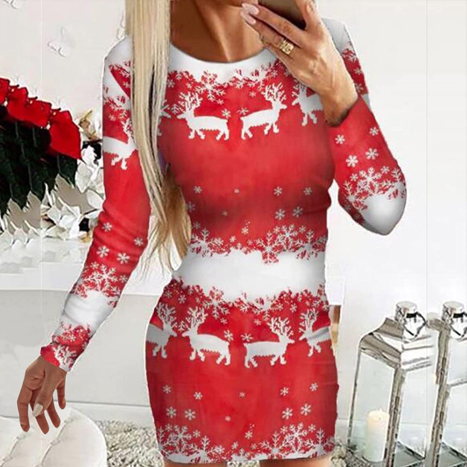 candy cane sweater dress