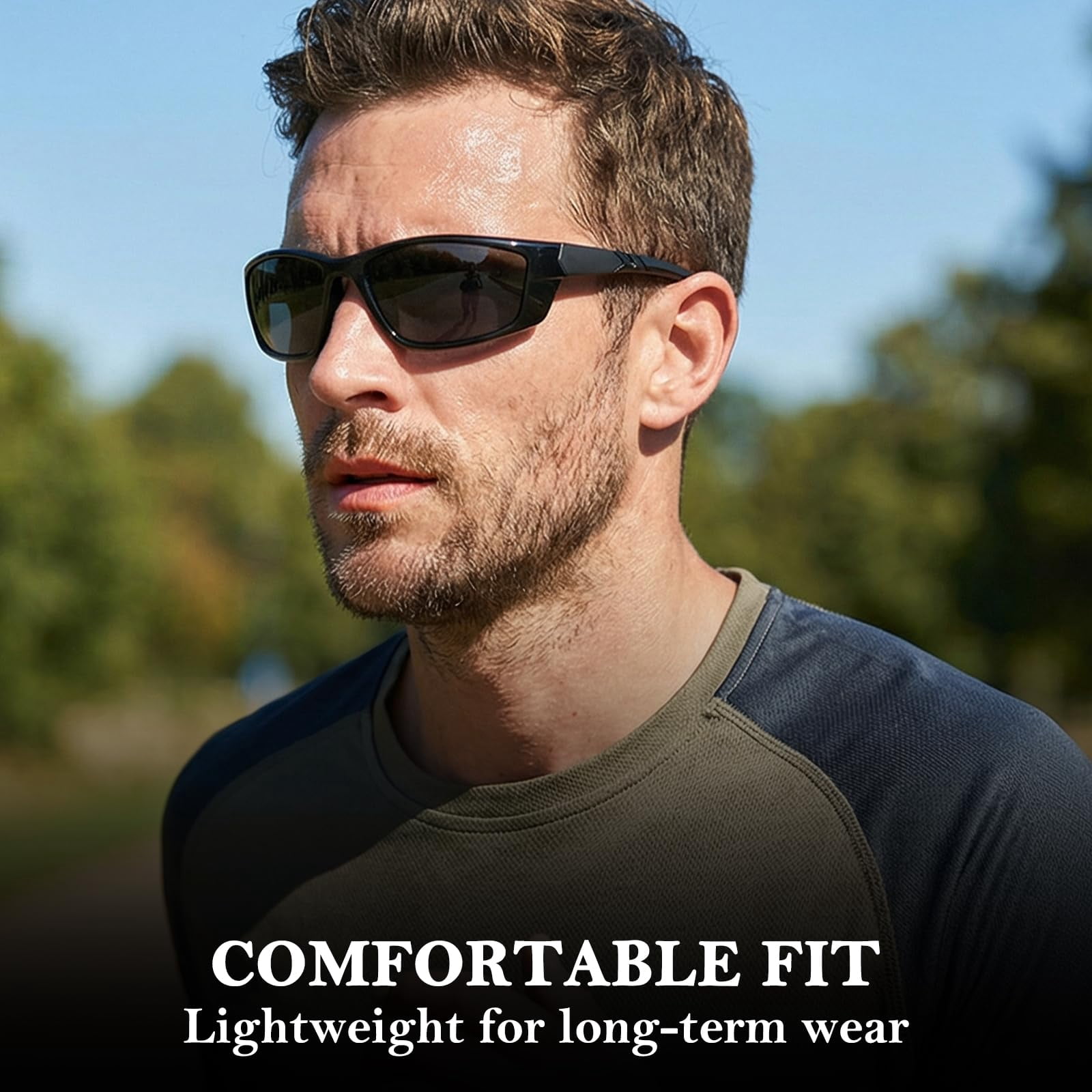 Myiaur Polarized Running Sunglasses for Men Women, UV400 Photochromic Sun Glasses Ideal for Sports Driving Cycling Fishing