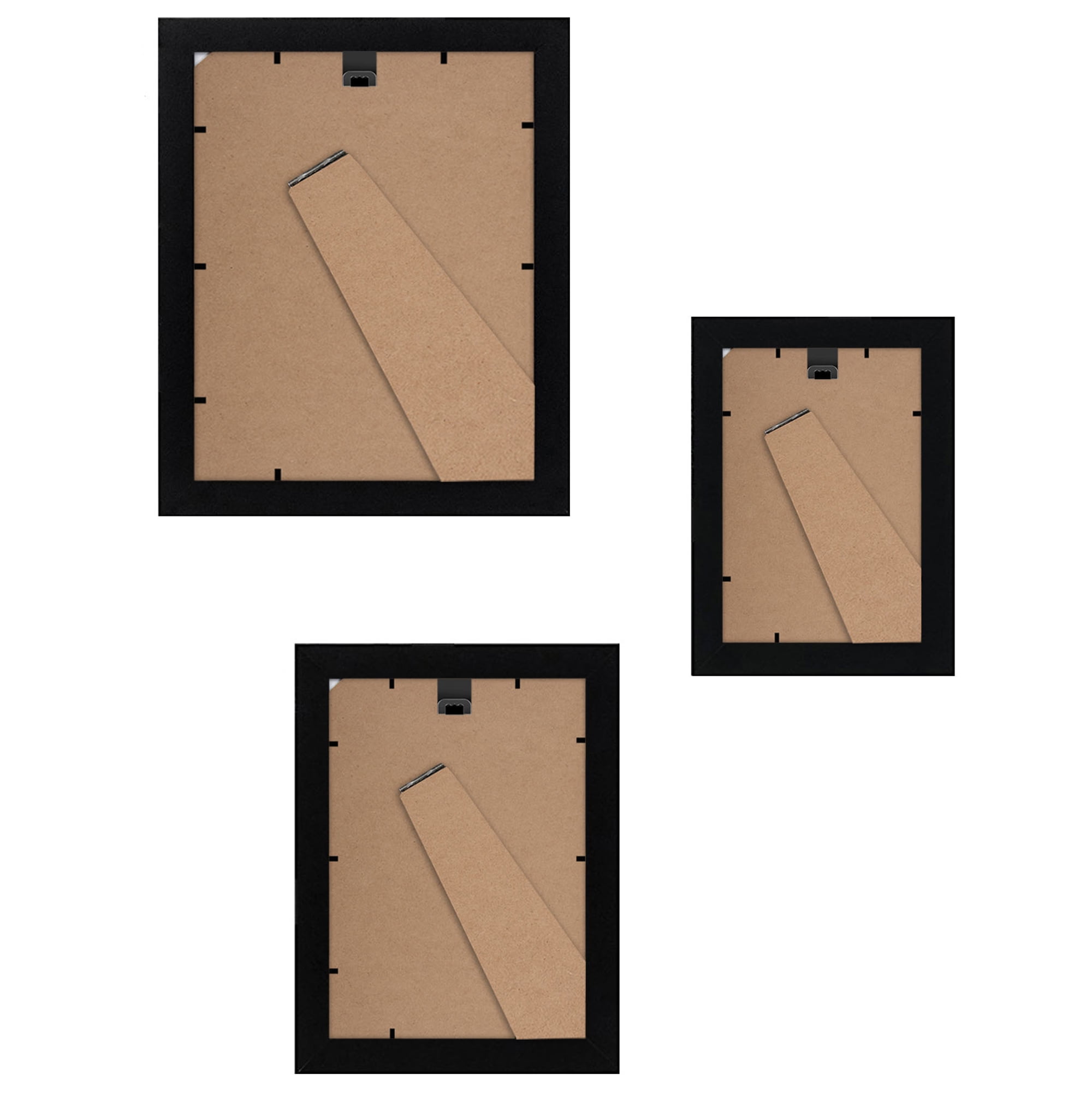Americanflat Set of 10 Picture Frame with Shatter-Resistant Glass 10 Pack 8x10, 5x7, 4x6 Gallery Wall - Black