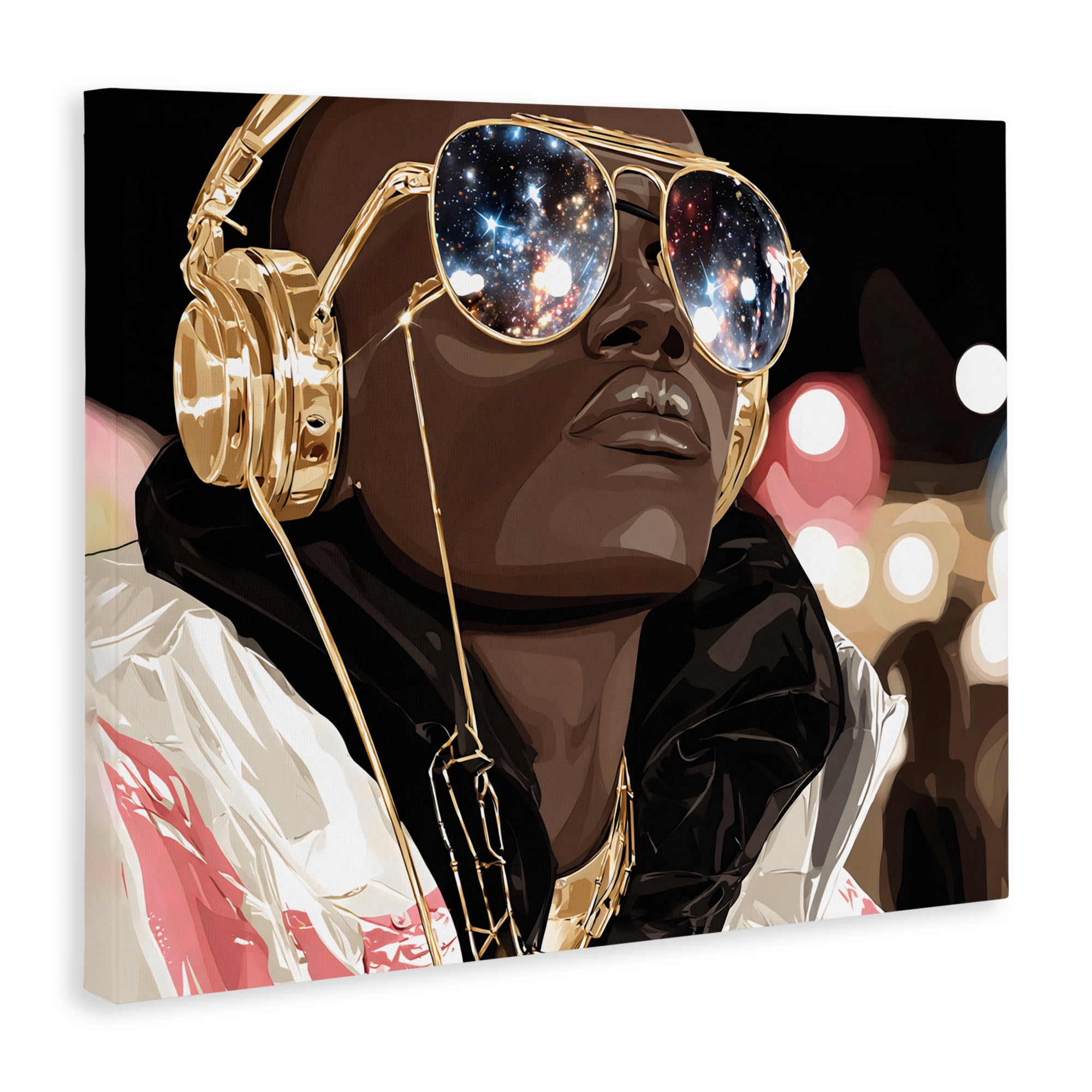 Stupell Industries Starry Eyed Shades with Headphones Canvas Wall Art, design by Franklyn Gregory