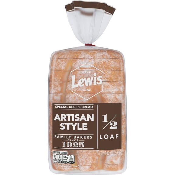 Lewis Bake Shop Artisan Style Half Loaf Bread, 1/2 Loaf, 12 oz