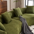 thumbnail image 3 of 110'' Cloud Couch, Green Modern Assembly Sectional Couch for Living Room, Curved Boneless Compression Modular Design, Chenille Sleeper Sofa for Bedroom Apartment Lounge, 3 of 11