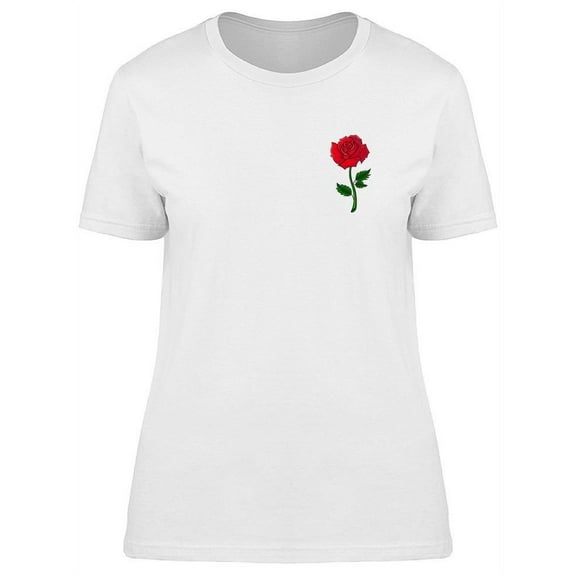 Icon Of A Red Rose T-Shirt Women -Image by Shutterstock, Female Large