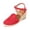 Red, variant on Pandaie Women's Espadrille Platform Sandals Summer Closed Toe Dressy Knit Wedge Slip on Sandal Casual Orthopedic Slides Shoes Black Size 6