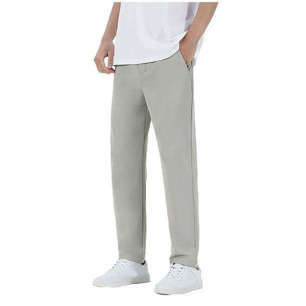 Pantalones largos para hombre, informales, para uso diario, para exteriores, playa, holgados, ligeros y transpirables, de poliéster.
