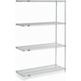 thumbnail image 2 of Nexel Poly-Z-Brite® 5 Tier Wire Shelving Add-On Unit, 48"W x 18"D x 74"H, 2 of 4
