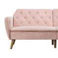 Novogratz Tallulah Memory Foam Futon, Convertible Couch, Pink Velvet