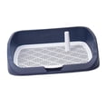 thumbnail image 3 of Washable Pet Dog Toilet, Dog Potty Tray Easy to Clean Indoor Outdoor Bedpan Lattice Urinal Training Pad Holder Trainer Corner for Dogs Cats Dark Blue, 3 of 9