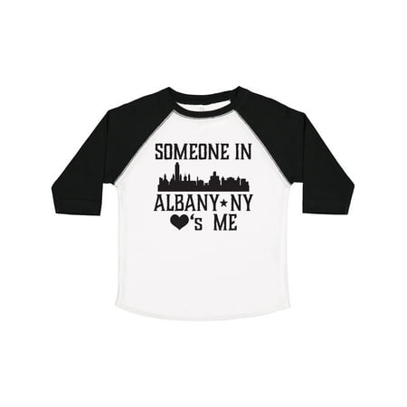 

Inktastic Albany New York Skyline Someone Loves Me Gift Toddler Boy or Toddler Girl T-Shirt