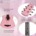 thumbnail image 5 of Ktaxon 38 Inch Cutaway Acoustic Guitar for Beginners,Full Basswood Guitar with Complete Starter Kit, Pink, 5 of 17