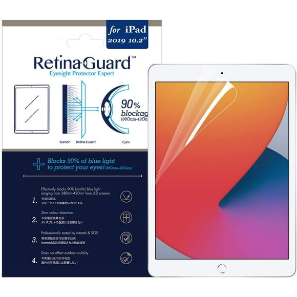 RetinaGuard 2019 iPad (10.2 Inch) Anti Blue Light Screen Protector, SGS and Intertek Tested, s Excessive Harmful