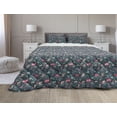 thumbnail image 1 of Cat Comforter & Sham Bedding Set, Hipster Faces Kitty Pet Heads Avatar Emotion Funny Feline Characters Cartoon, 3 pcs Duvet Set Microfiber Filling Quilt, 5 Sizes, Multicolor, by Ambesonne, 1 of 4
