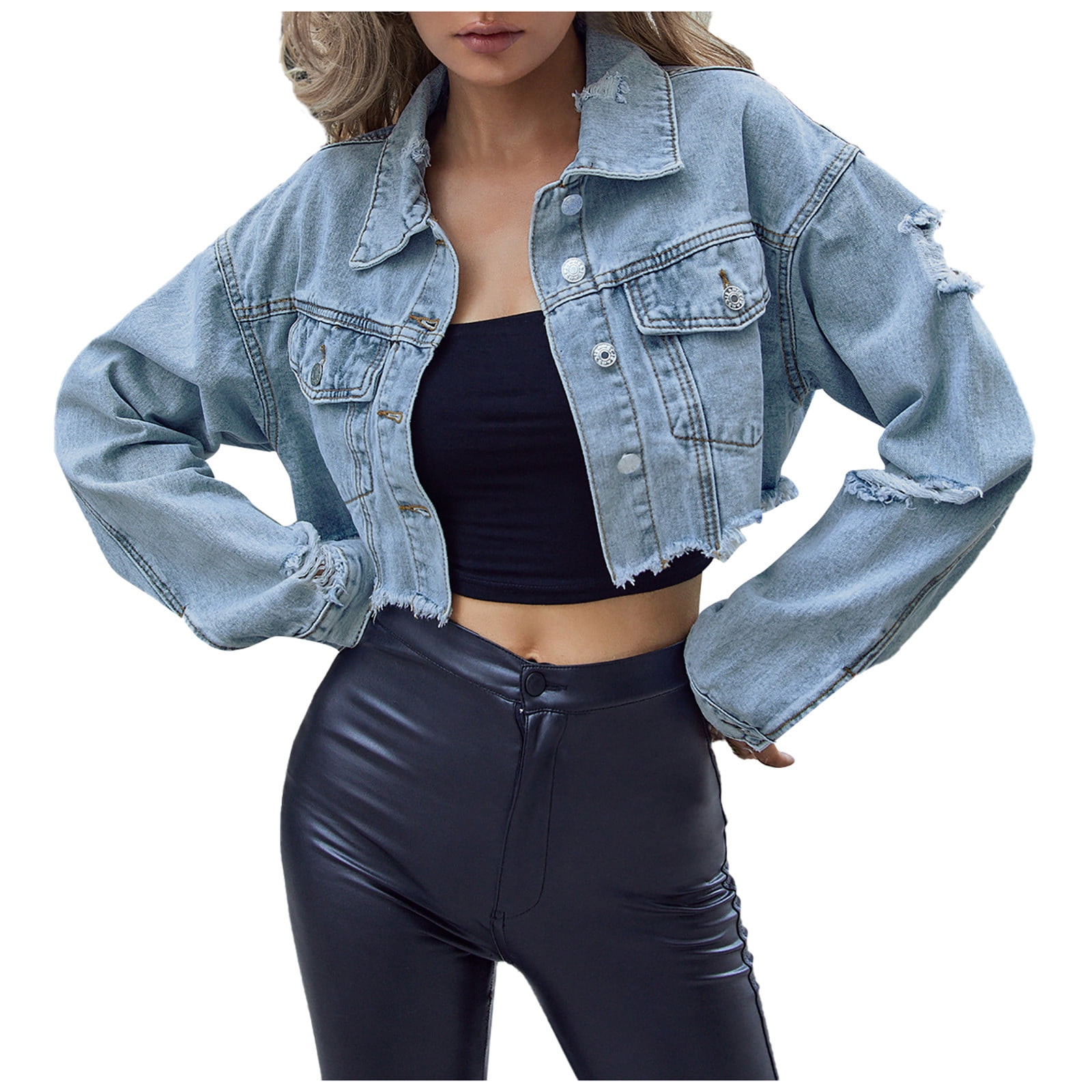 Women's Long Sleeve Classic Fit Denim Jacket