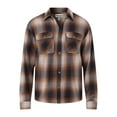 thumbnail image 5 of No Boundaries Men's & Big Men's Boxy Fit Flannel Shirt, Sizes XS-3XL, 5 of 5