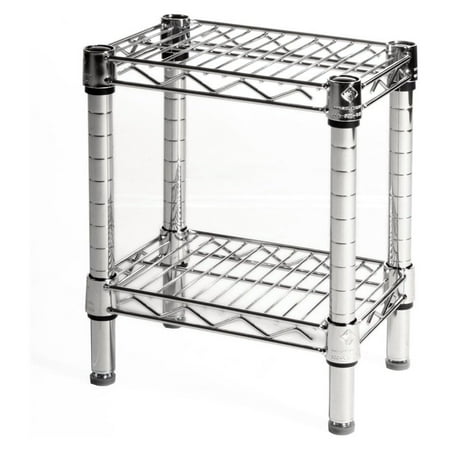 

GHF 8 d x 12 w Chrome Wire Shelving with 2 Tier Shelves Weight Capacity 800lbs Per Shelf