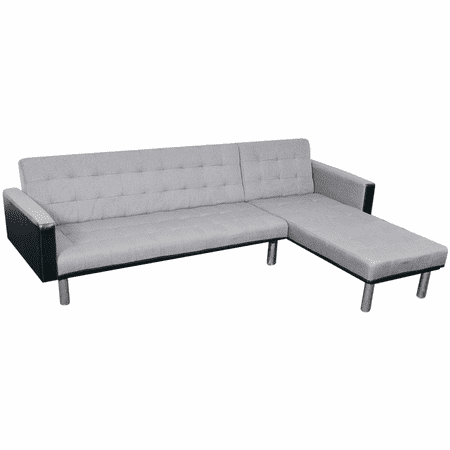Anself L Shaped Sofa Bed Artificial Leather