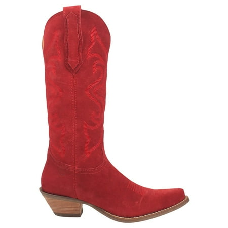 

Dingo Womens Out West Tall Snip Toe Boots Mid Calf Low Heel 1-2