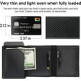 thumbnail image 4 of Mens Slim AirTag Wallet with Money Clip, Smart AirTag Wallet for Men Minimalist Front Pocket-Sized Carbon Fiber Leather Credit Card Holder Case with RFID Blocking Technology, 4 of 5