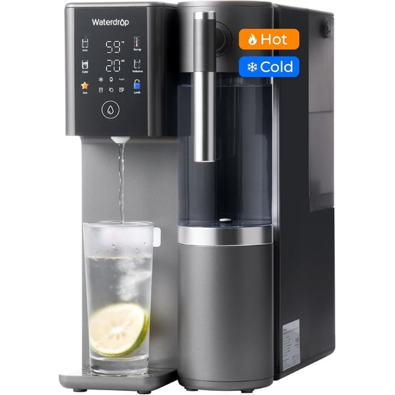 Restored Waterdrop WD-A2 Countertop Reverse Osmosis System, Hot & Cold RO Water Cooler, Portable Bottleless, 6 Temperature Settings, 3:1 Pure to Drain (Refurbished)