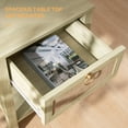 thumbnail image 6 of Surmoby Nightstand Set of 2,Boho Bedside Tables with Rattan Decor Drawer and Open Storage Shelf,Side Table End Tables for Bedroom or Living Room,Green, 6 of 7