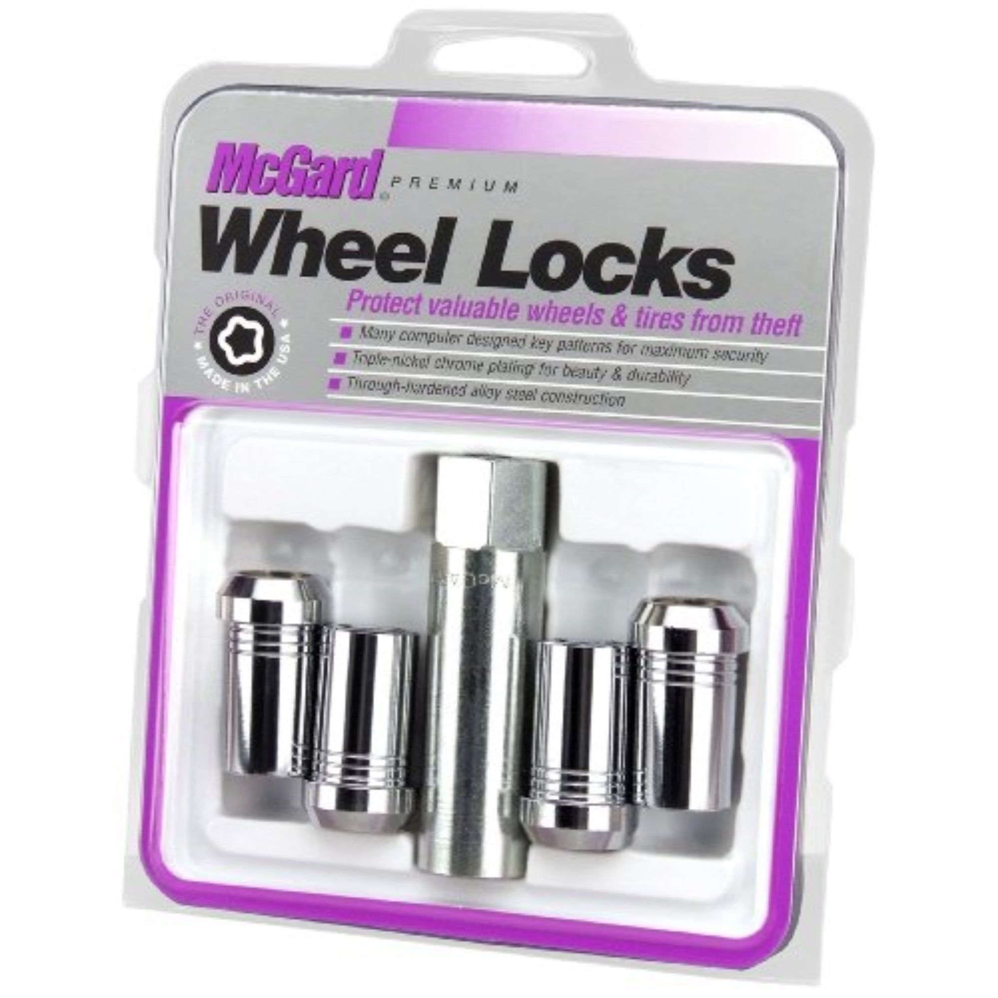 McGard 25257 Chrome Tuner Style Cone Seat Wheel Locks (M12 x 1.5