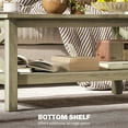 thumbnail image 5 of HOMCOM Coffee Table with Wood Frame for Living Room, Gray, 5 of 8