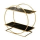 thumbnail image 2 of Organizador de encimera de baño, elegante estante de almacenamiento de cosméticos de 2 niveles, bandeja de tocador Negro, 2 of 9