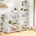 thumbnail image 4 of Vebreda 5-Tier Foldable Metal Storage Shelf with Wheels, No-Assembly Collapsible Shelving Unit, Heavy-Duty Rolling Organizer Rack, 4 of 10