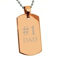 thumbnail image 4 of Stainless Steel #1 DAD Engraved Dog Tag Pendant, 4 of 4