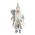 thumbnail image 4 of Colección de adornos de figuras de Papá Noel navideño Figura de Papá Noel de pie para Sostenga la campana de plata, 4 of 9