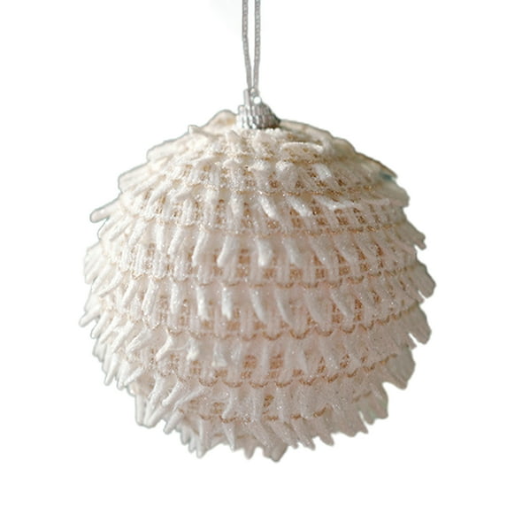 Visland Christmas Tree Ball Round/Tree Shape Multi-styles Foam Xmas Party Decor Hanging Ball Pendant for Festival - 1PC