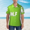 thumbnail image 2 of KLL golf ball Print Men's Hawaiian Shirt Short Sleeve Button Down Beach Shirts,3X-Large, 2 of 7