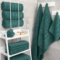 thumbnail image 2 of American Soft Linen Luxury 4 Piece Bath Towel Set, 100% Cotton Turkish Bath Towels for Bathroom, Teal, 2 of 9