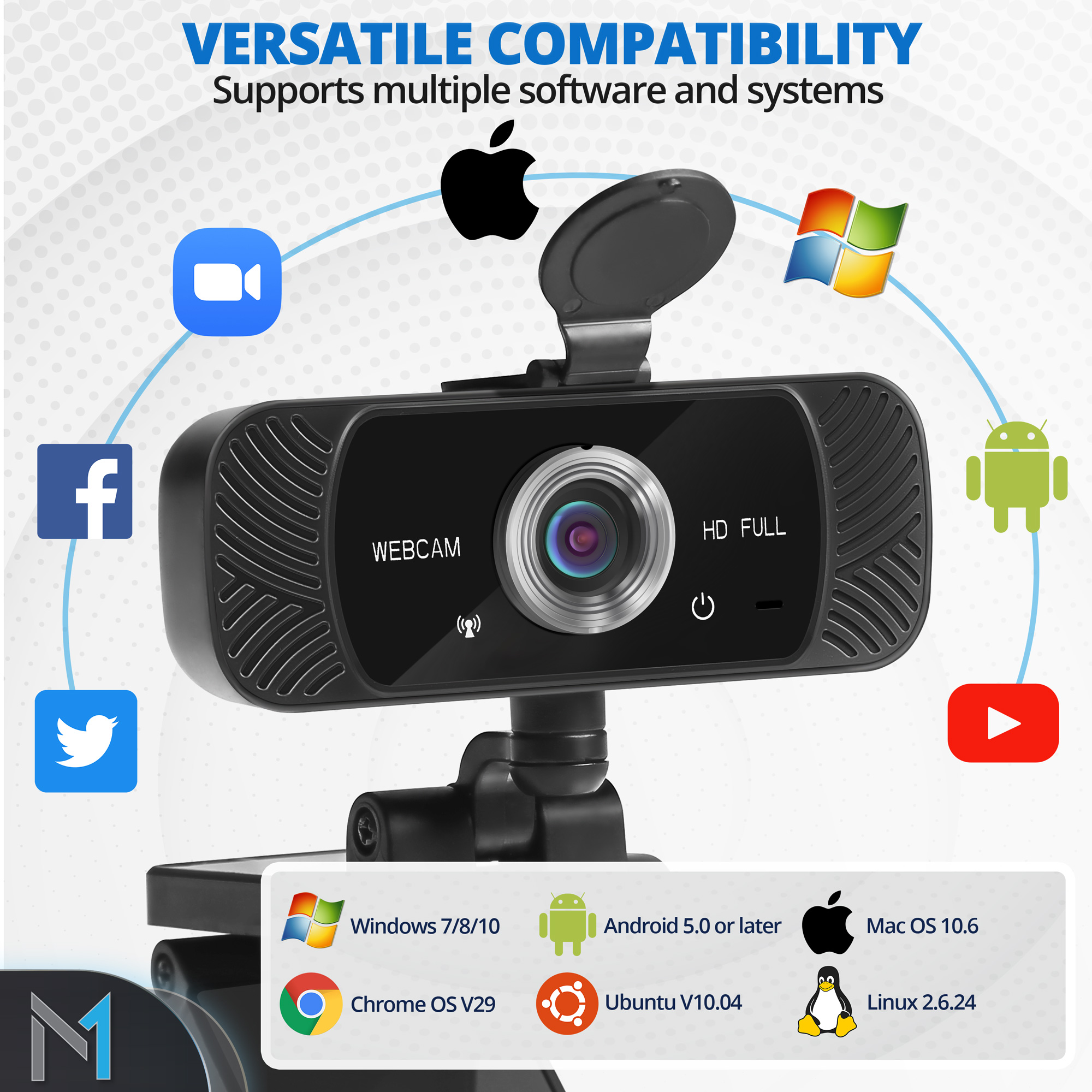 Mata1 1080p Full HD Webcam with Built-In Microphone photo 4