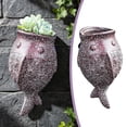 thumbnail image 2 of ABODELINE Fish Planter Wall Mounted, Resin Wall Vase for Indoor Plants, 7.3" Modern Farmhouse Decor, Cute Succulent Wall Hanging Planter for Outdoor Patio Balcony, Teal Gold (with Hanging Hole), 2 of 9