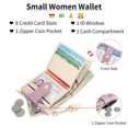 thumbnail image 2 of GAEKEAO Small Wallet for Women RFID Blocking Bifold Card Holder Vegan Leather with Zipper Coin Pocket, ID Window, 2 of 9