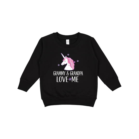 Inktastic Grammy and Grandpa Love Me Girl Unicorn Toddler Sweatshirt