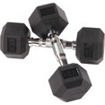 thumbnail image 2 of Signature Fitness Rubber Encased Hex Dumbbell  Multiple Sizes, 2 of 4