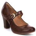 thumbnail image 2 of Zapatos SHODENSE vintage con tacón de gatito Mary Jane para mujer, color marrón, 2 of 5