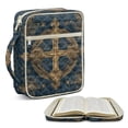 thumbnail image 2 of Xixirimido Bible Cover Case for Women Men Large Bible Cover with Handle Quilted Bible Carrying Case Bag Bible Study Supplies Accessories, Cross Mandala Design, 2 of 7