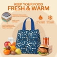 thumbnail image 5 of Pioneer Flower Floral Print Pattern Insulated Lunch Bag for Women & Adults,Large Portable Soft Cooler Lunch Bag,Thermal Food Storage Tote with Pearl Cotton,8.66L,8.75x5.75x9.5 Inch, 5 of 6