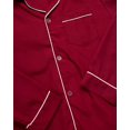 thumbnail image 2 of Ten West Apparel Men’s Pajamas Set - Long Sleeve Button Down Sleep Shirt and Pajama Bottoms Sleepwear Set, Size XX-Large, Red, 2 of 6