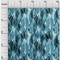 thumbnail image 2 of oneOone Cotton Poplin Teal Blue Fabric Watercolor Leaf Sewing Material Print Fabric By The Yard 56 Inch Wide, 2 of 4