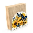 thumbnail image 2 of Blue Butterflies in Sunflowers Acrylic Napkin Holder Clear Paper Tissue Dispenser Kitchen Dining Room Bathroom Party Hotel, 2 of 8